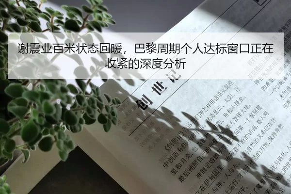 谢震业百米状态回暖，巴黎周期个人达标窗口正在收紧的深度分析